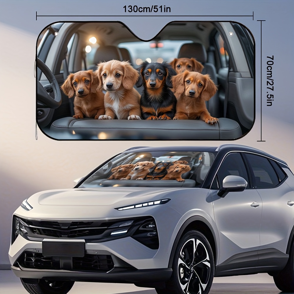 TEMU 高速道路クルーズ用ショートテール犬カー スターラー日焼け防止 車両アクセサリー普遍的 日除け、カー用品