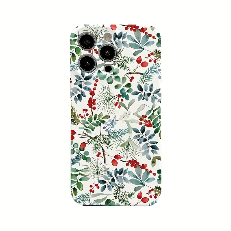 TEMU Phone Case - 1pc Of Festive Phone Case Featuring Merry Christmas And Designs, Complete With And . This Shockproof Hard Cover Is Compatible With