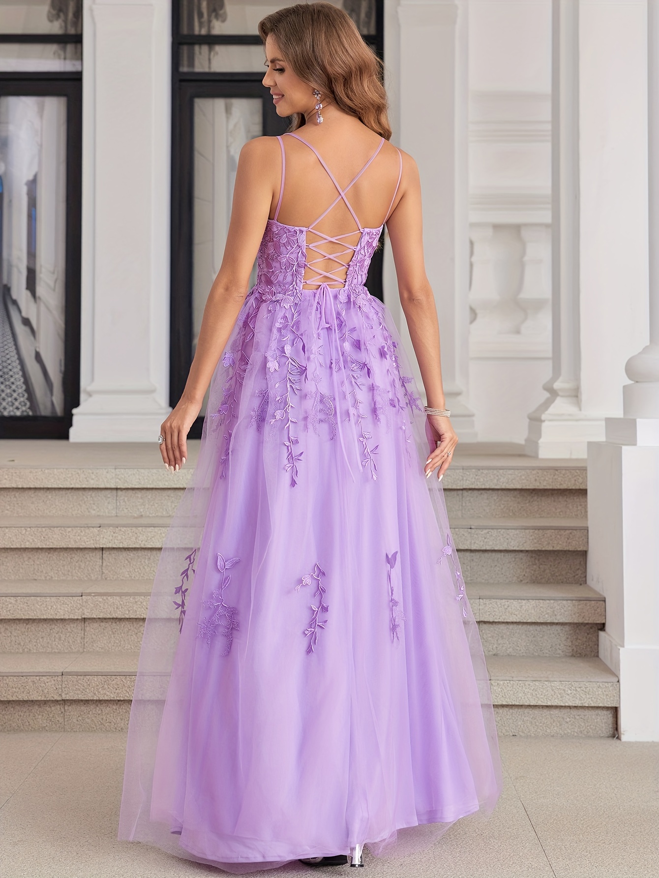 fitted lace wedding dress Royal Blue Strapless Lace Appliques Split Homecoming Dress main image 1