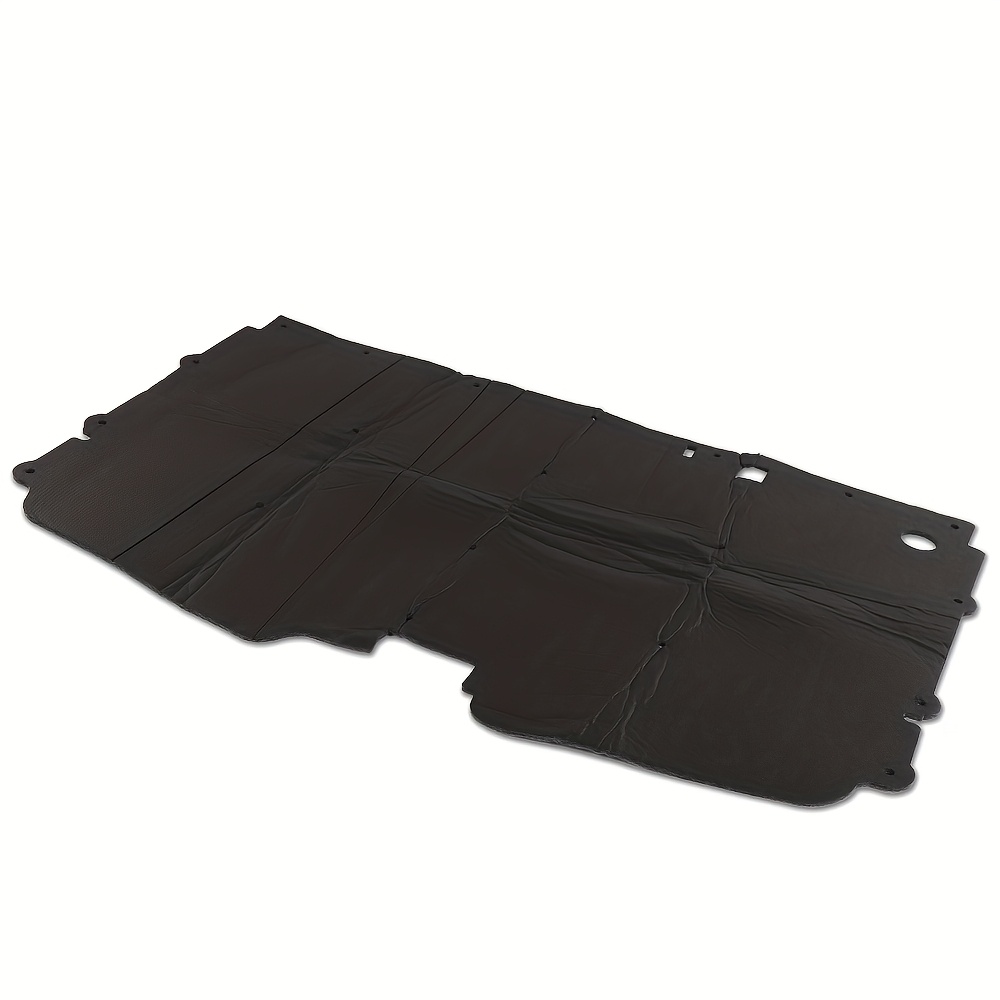 Front Upper Hood Insulation Pad 1/2" With Clips Compatible For Chevy For Truck C1500 3500 1988-1998 & Black