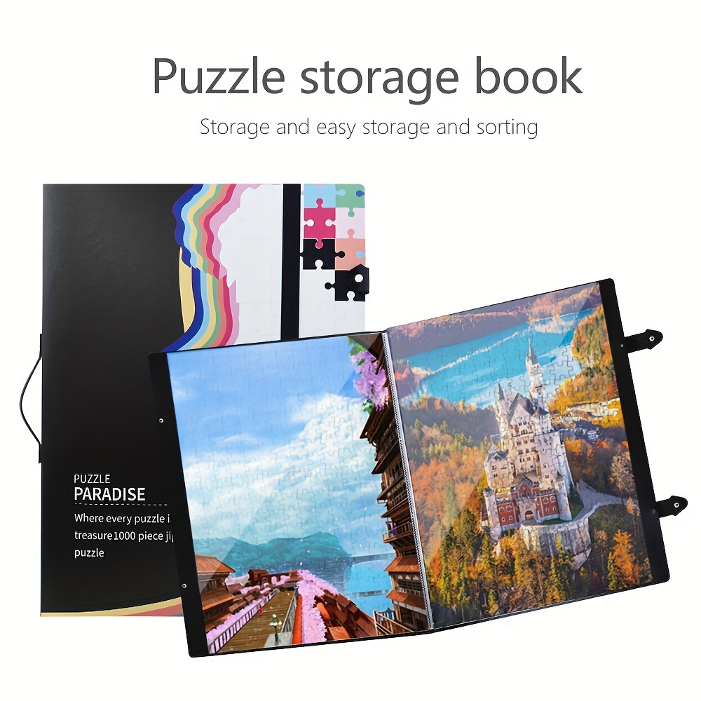 

Puzzle Storage Folder For 1000-pieces: Large Capacity Jigsaw Puzzles Organizer Portable With 20 Pockets, Dustproof & Protective Puzzle Accessory