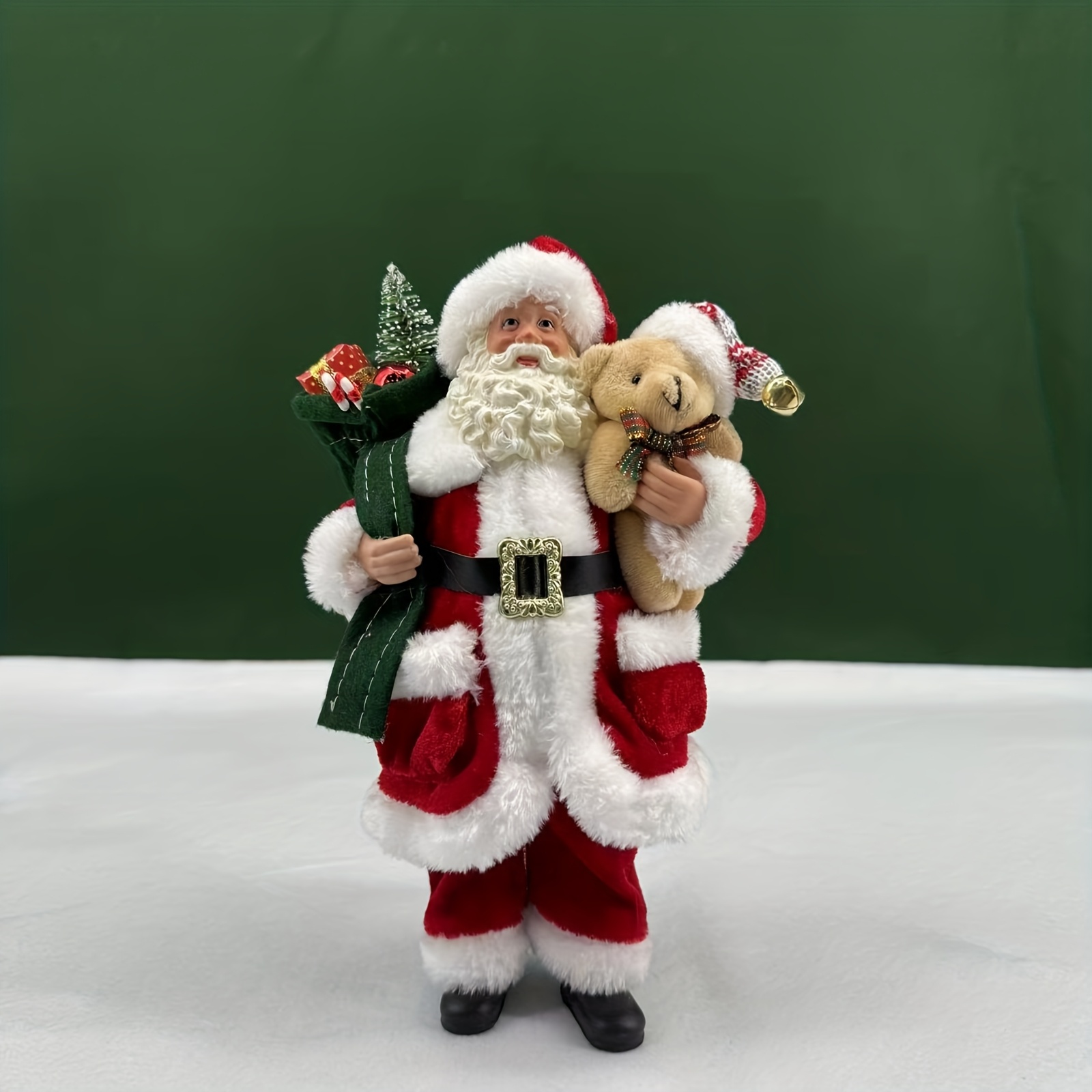 Image of Vintage Santa Claus Figurine, Collectible Figurines, Festive Standing Christmas Decor For Home & Kitchen, No Power Needed | Ideal For Holiday Parties & Gifts, Christmas Decoration