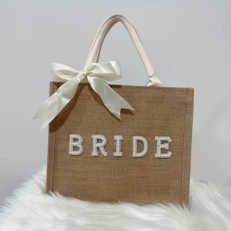 

1pc, Letter Bride Handbag Wedding Handbag Bride Bag Wedding Decoration Travel Wedding Supplies Bride Party Supplies Suitable For To Girlfriend Wife Mother Daughter