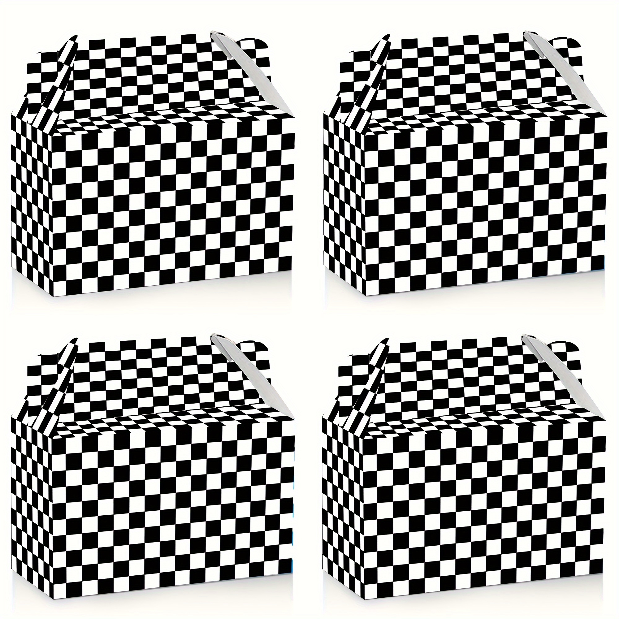 

Racing Flag Gift Bags Black And White Checker Racing Treat Boxes Race Car Theme Party Favor Treat Boxes Favor Snack Goody Cardboard Bagparty Favors Decorations Supplies