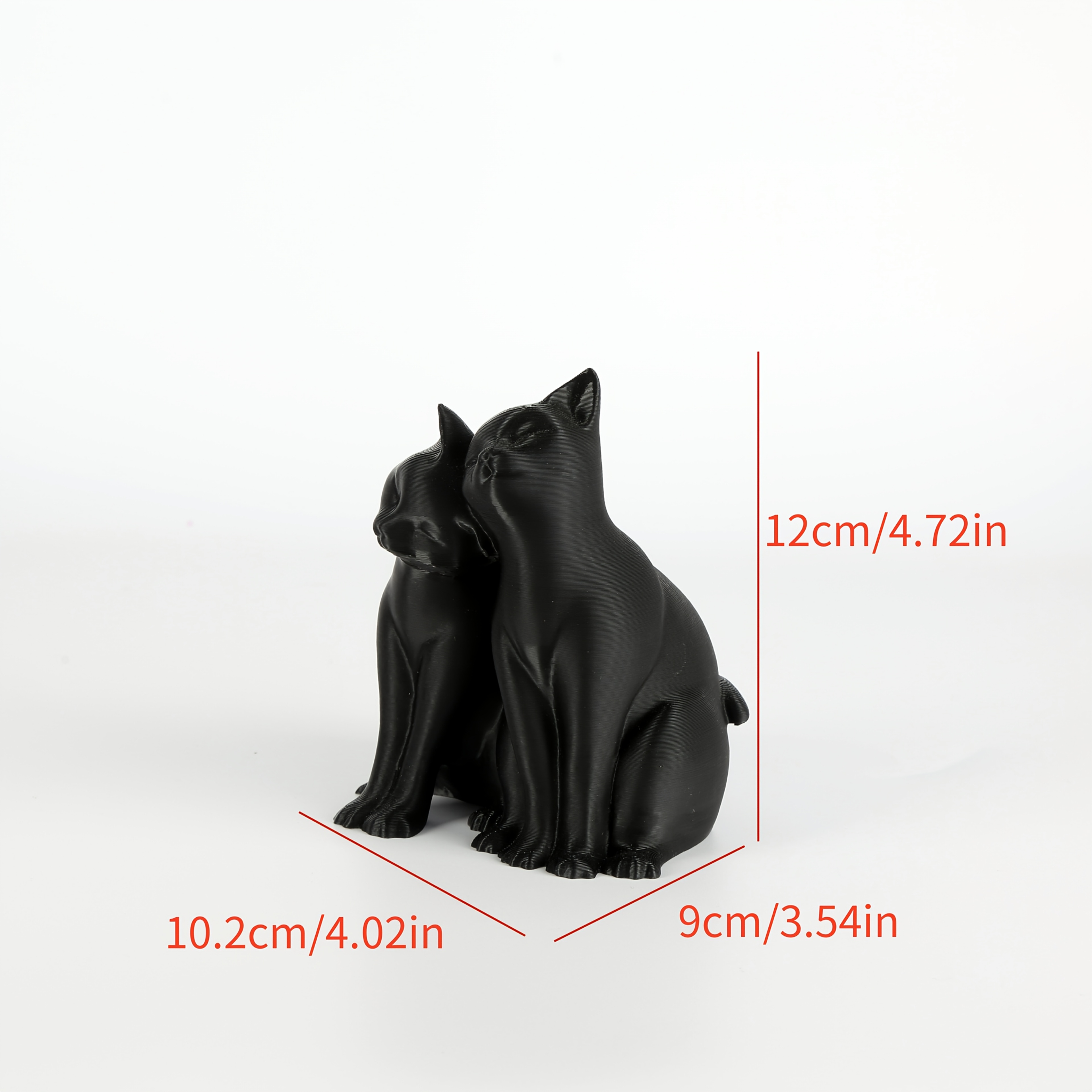 Image of 1pc-3d Printed Cat Statue, Suitable For Placing On A Desk Or At Home, Is An For Valentine's Day Gifts. Cute And Unique, Expressing Your Deep Love