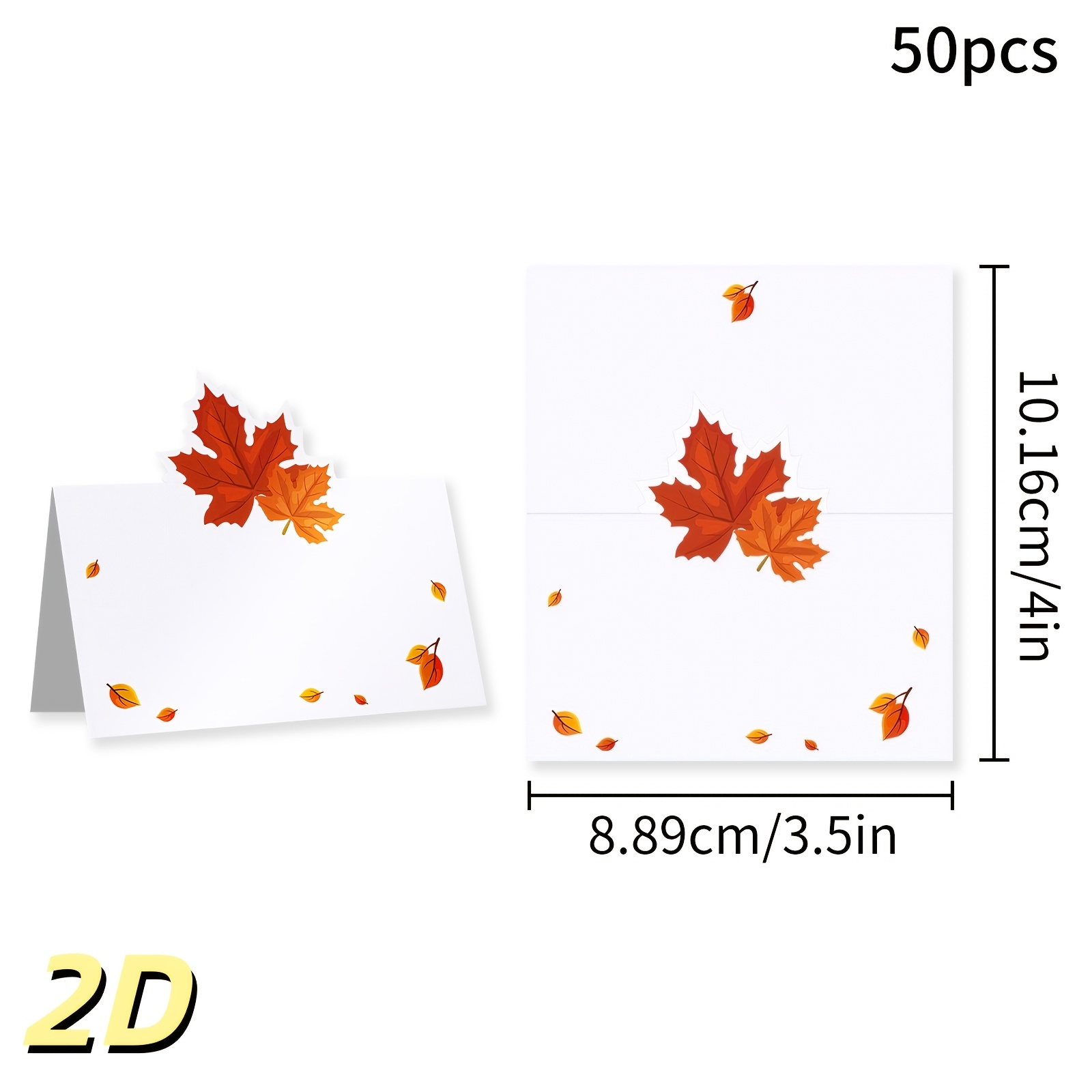 TEMU Table Set, Paper Material, 2d Printed Maple Leaf Fall Foliage Pattern, Thanksgiving Autumn Holiday Tabletop Decoration, For Dining Table,