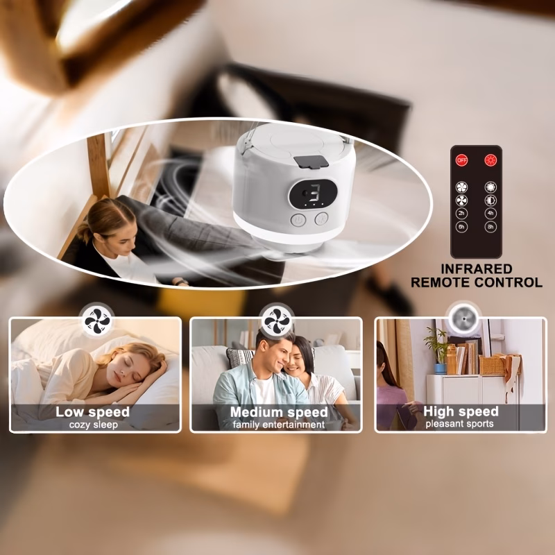 portable camping ceiling fan camping fan 10400mah usb rechargeable tent fan with remote control led lights detachable fan Product details 1
