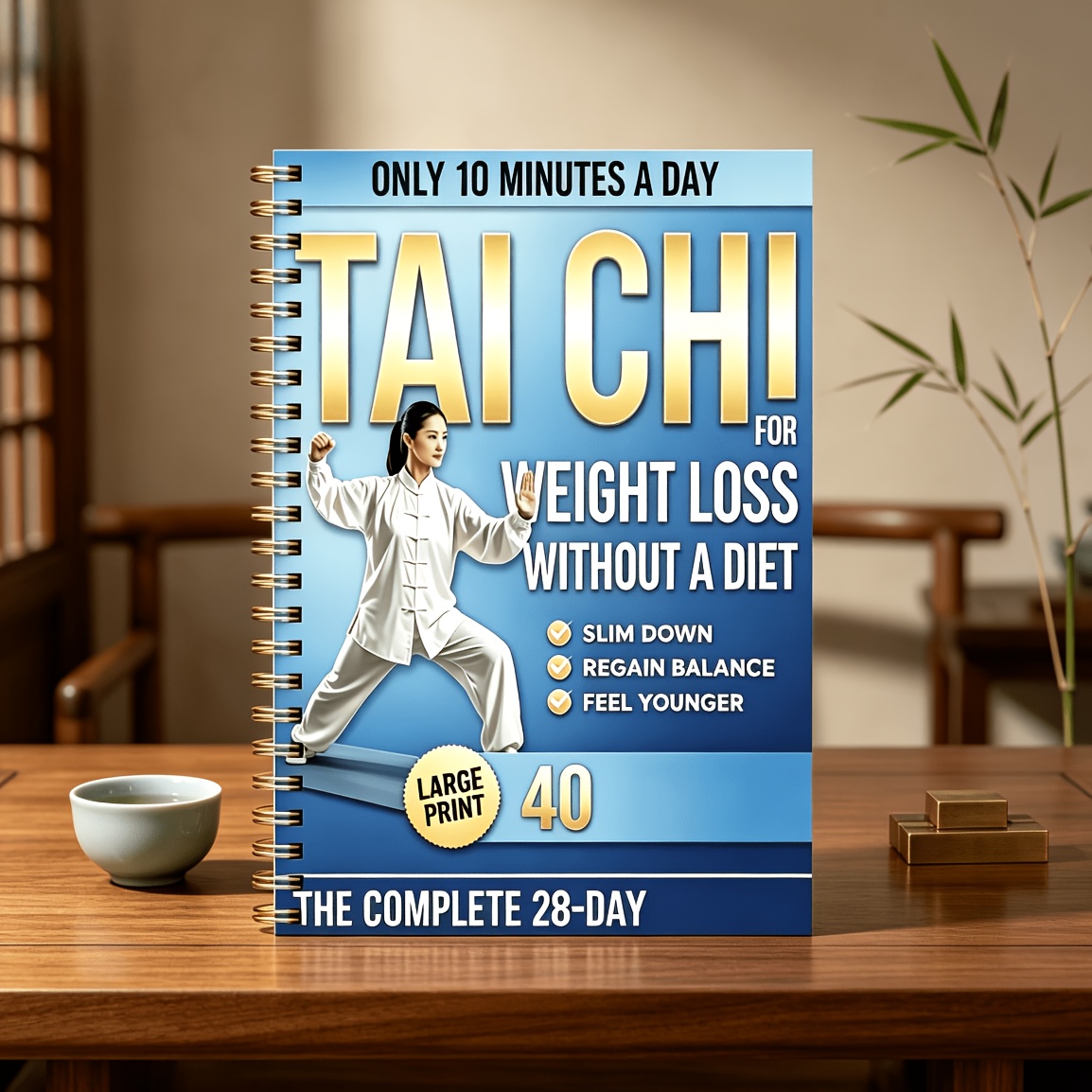 TEMU 1 Guide d'entraînement au Tai Chi pour la perte de poids (pour les personnes d'âge moyen et âgées) - Programme de mise de avec brûlure légère -