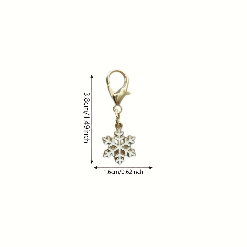 TEMU 10pcs Christmas Hollow Snowflake Keychains, Keychains Suitable For Party Favors And Gifts, Unisex