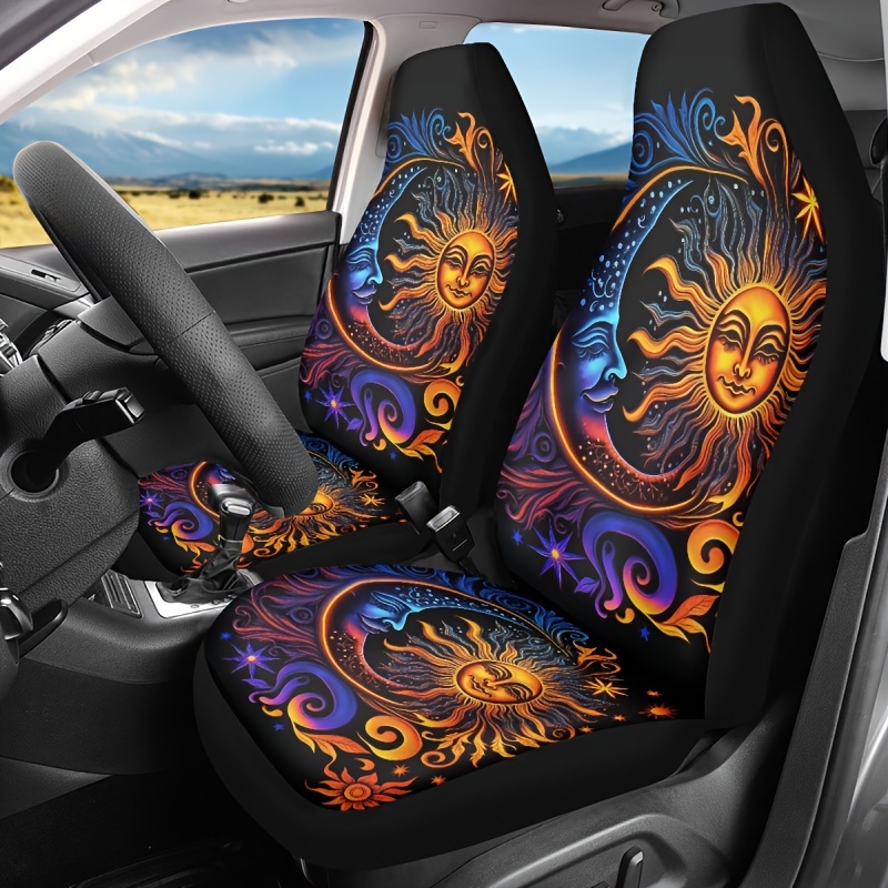 

2pcs Car Seat Cover Set With Of Glowing , Suitable For All