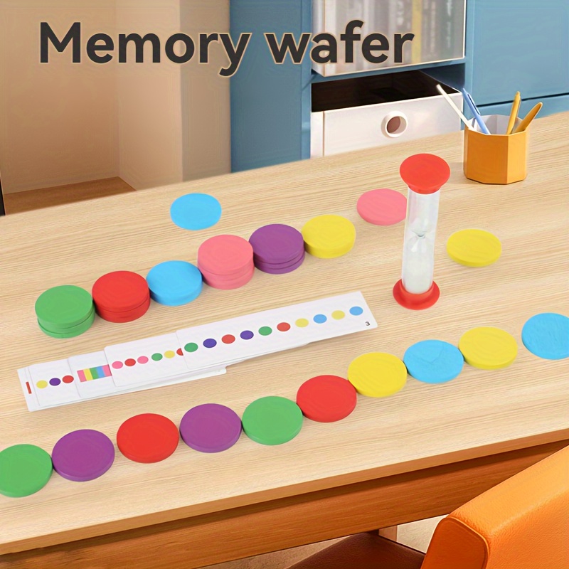 

Color Recognition & Sequencing Wooden Discs - Cognitive Development Puzzle Toy