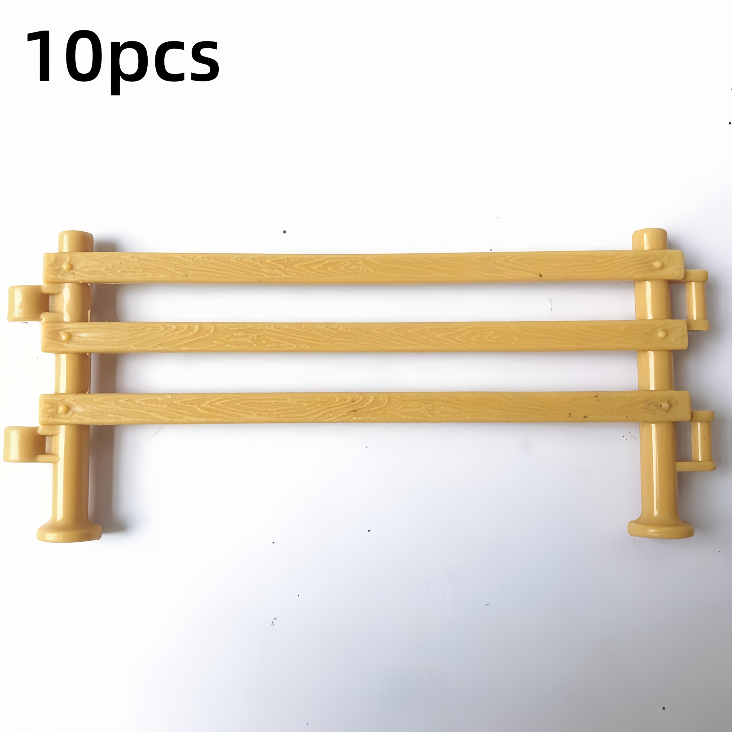 10pcs Dollhouse Fence Decor Set, High-quality Plastic Material, Ideal For Animal Enclosure Fence Sandbox Models