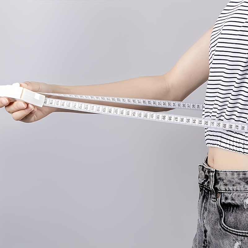 TEMU 2pcs Retractable Body Tape Measure, Automatic Measuring Tape For Waist Thigh Hip, Multifunctional Body Measuring Tool For Fitness Weight Loss,