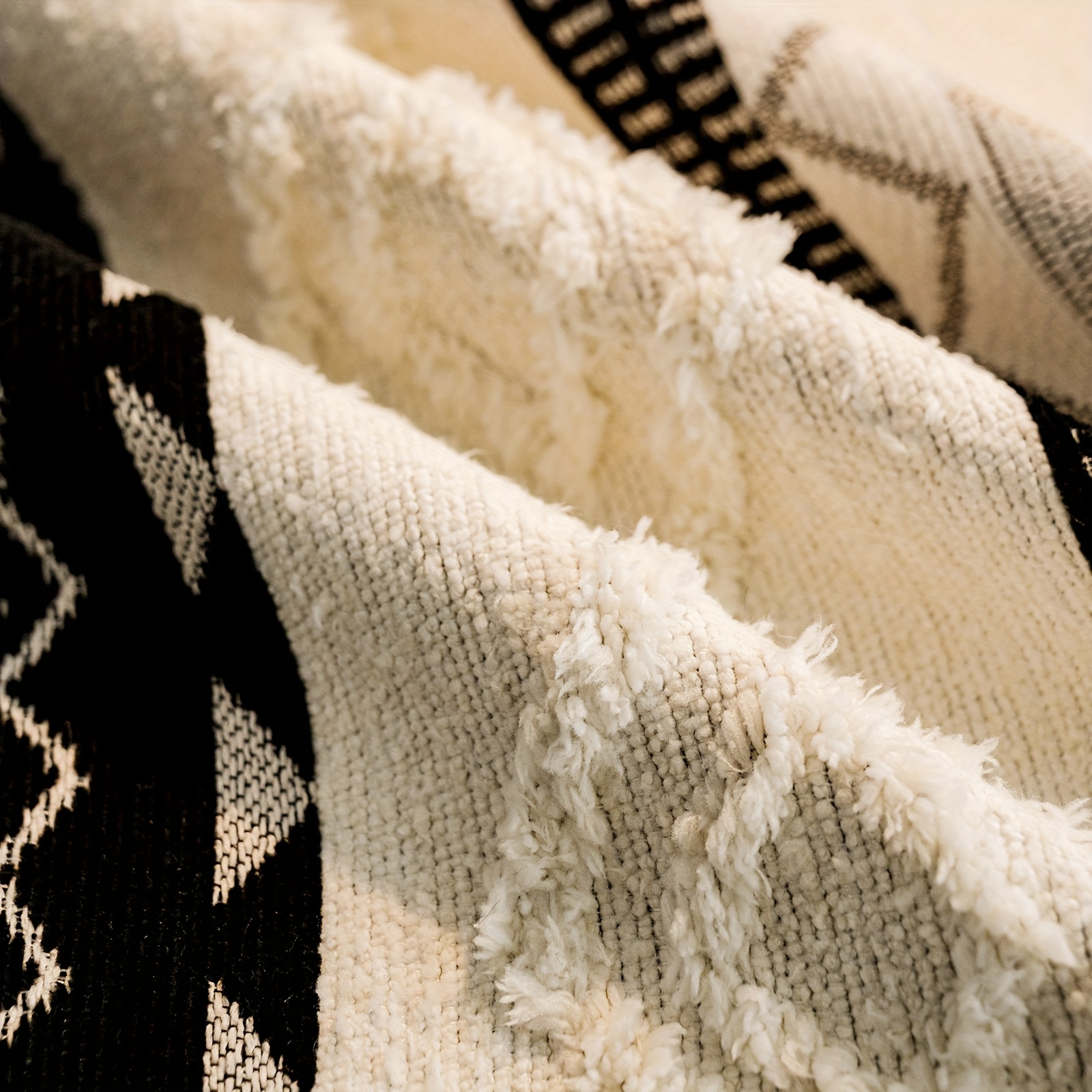 Wilderness Chenille & Faux Fur Blend Sofa Throw, Bohemian Style