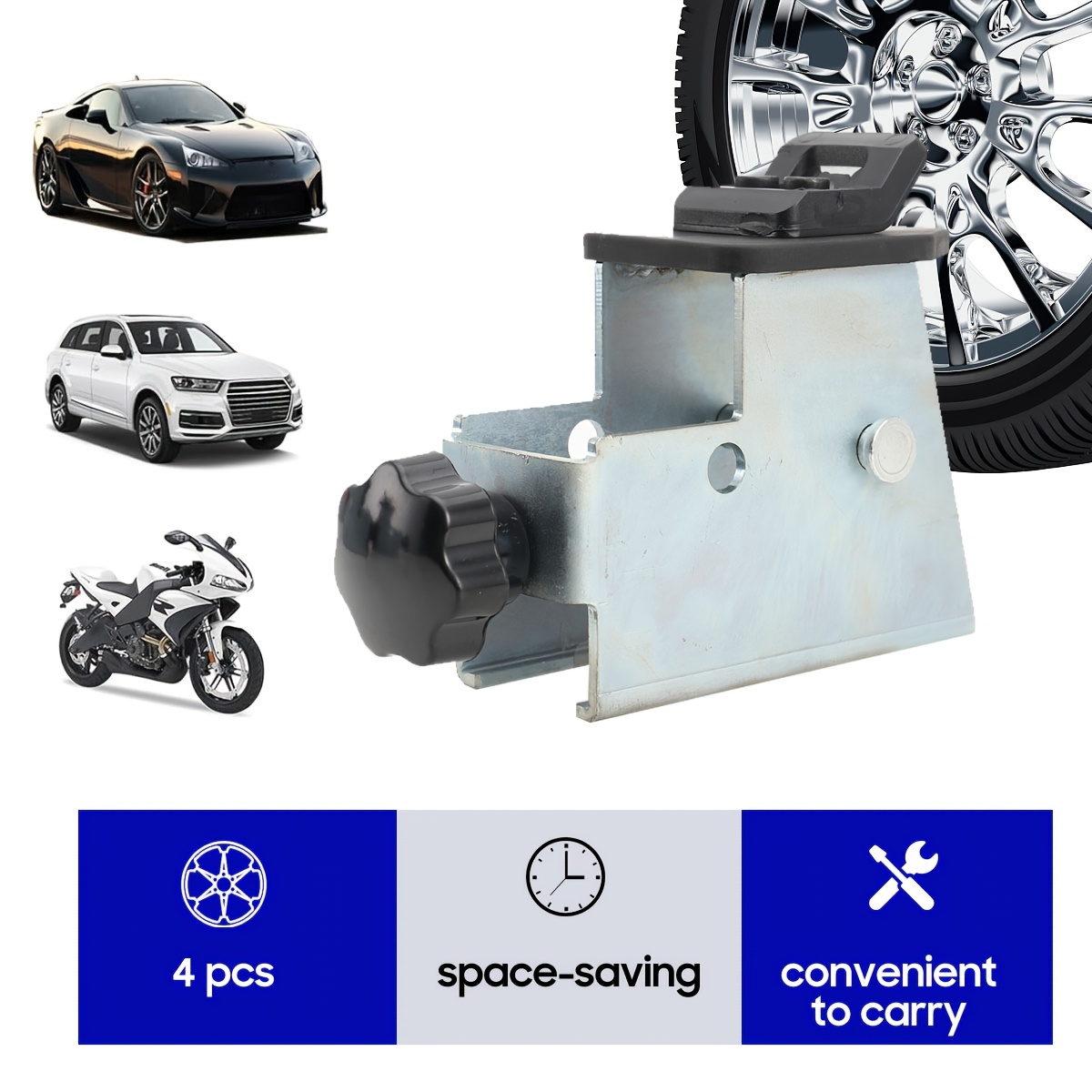 4pcs Motorcycle ATV Wheel Rim Clamp Jaw Adapter