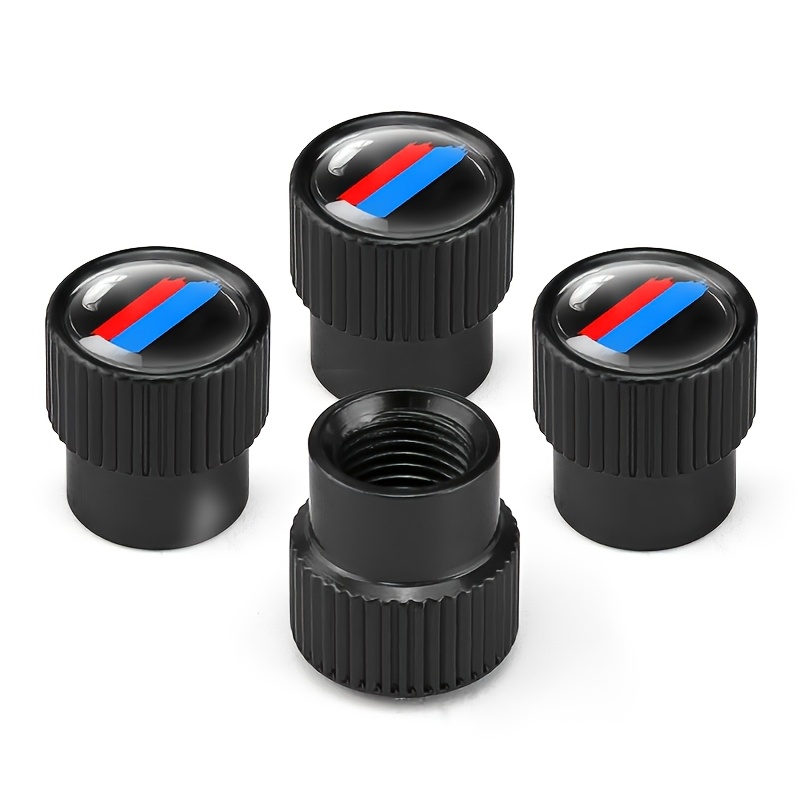 TEMU Juego de 4 tapones universales para vástagos de válvula de coche, cubiertas para vástagos de válvula de neumático, de válvula de aleación de