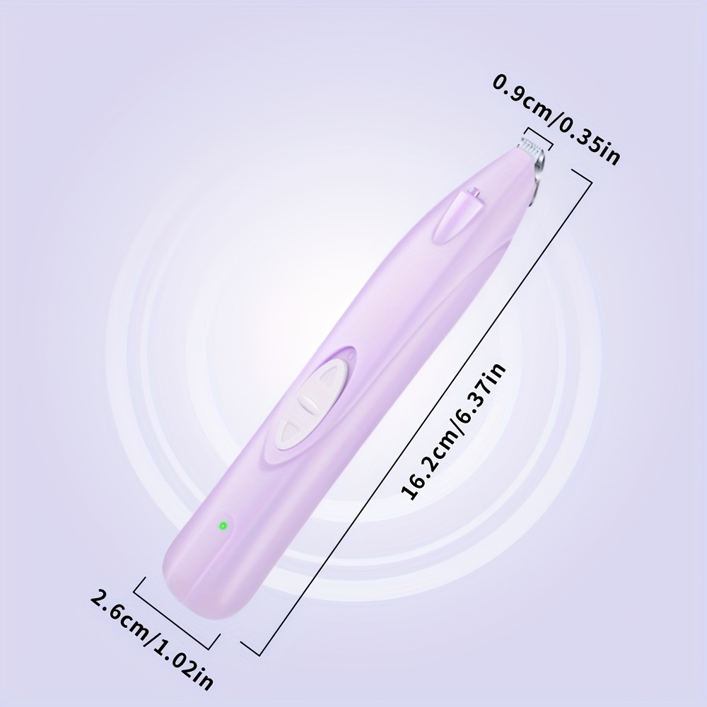Image of Cordless Electric Clippers For Dogs, Featuring A Trimmer For Grooming With An Led Light, Rechargeable And , Ideal For Trimming Fur Around , Face, Ears, Paws, And Rear Of Small Pets