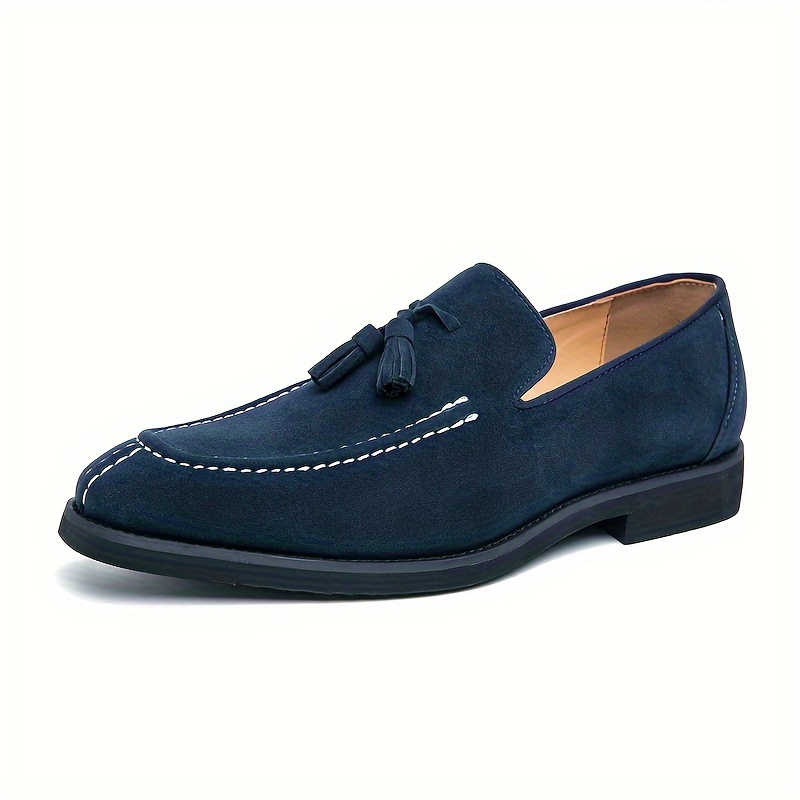 

1 paire de mocassins en velours pour hommes - Mocassins à enfiler de style belge, doublure et semelle en simili cuir, couleur unie polyvalente pour toutes les