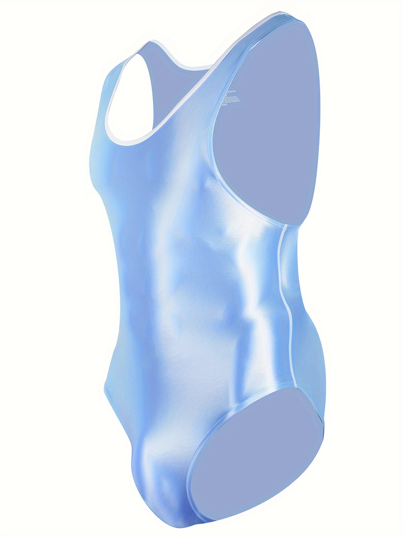 YAULAANG Men's High Stretch Bodysuit Polyamide Blend | Sports Style Scoop Neck | Sleeveless Athletic Leotard | High Elasticity Knit Fabric | Color Block Gymnastics, Running, Swimming & Fitness Gear