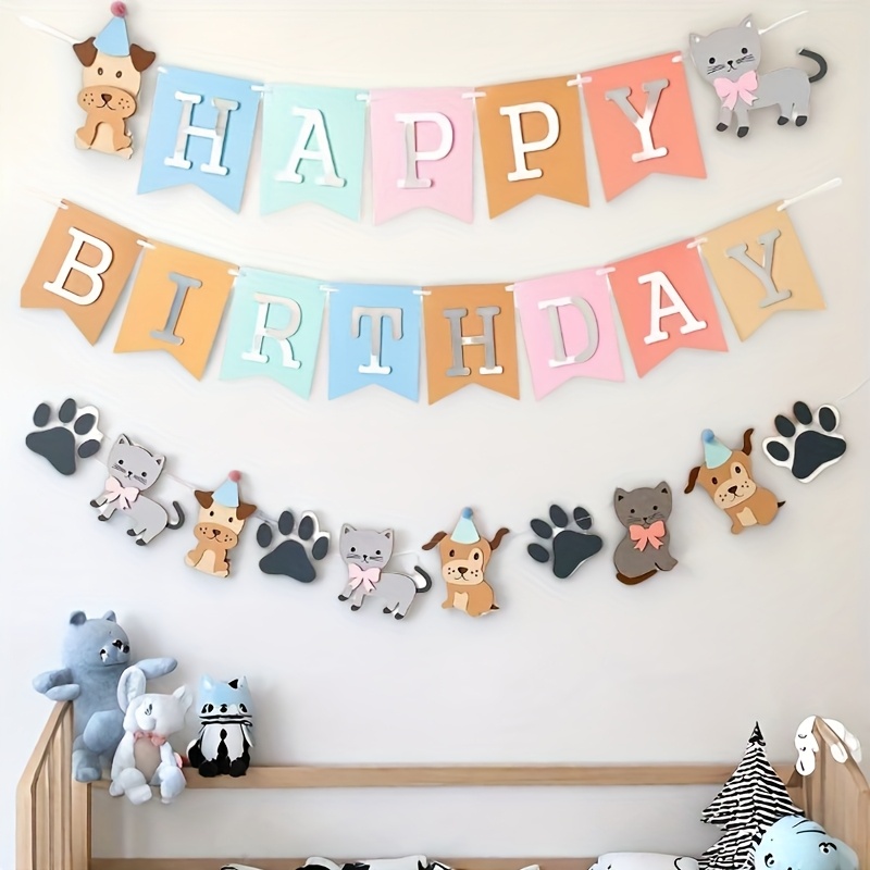 25pcs Dog Theme Birthday Party Background Decoration Supplies