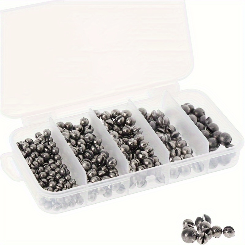 

Fishing Weights Sinkers Kit, 400pcs Removable Sinkers Fishing Weights Sinkers 5 Sizes, 0.014 0.028 0.035 0.053 0.088 Oz