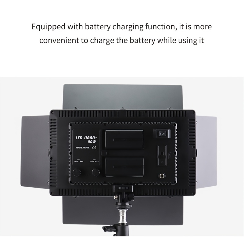led photography lighting kit with 4 leaf adjustable panel 880w spotlight fill   photography live streaming studio shoots battery power dual use european standard plug indoor photography setup vibrant led lights durable   camera light accessories