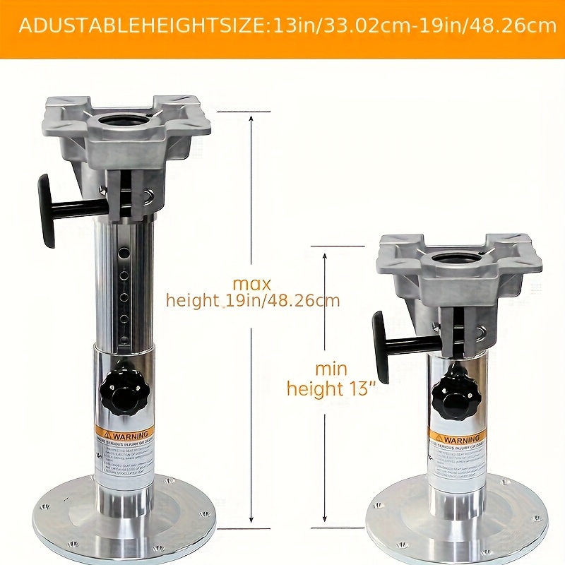 Adjustable Height Locking Boat Seat Base