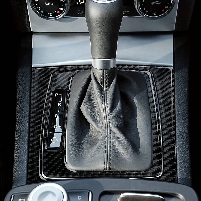 Carbon Fiber Gear Shift Panel Trim Set For Mercedes-Benz C-Class W204 (2007-2013)