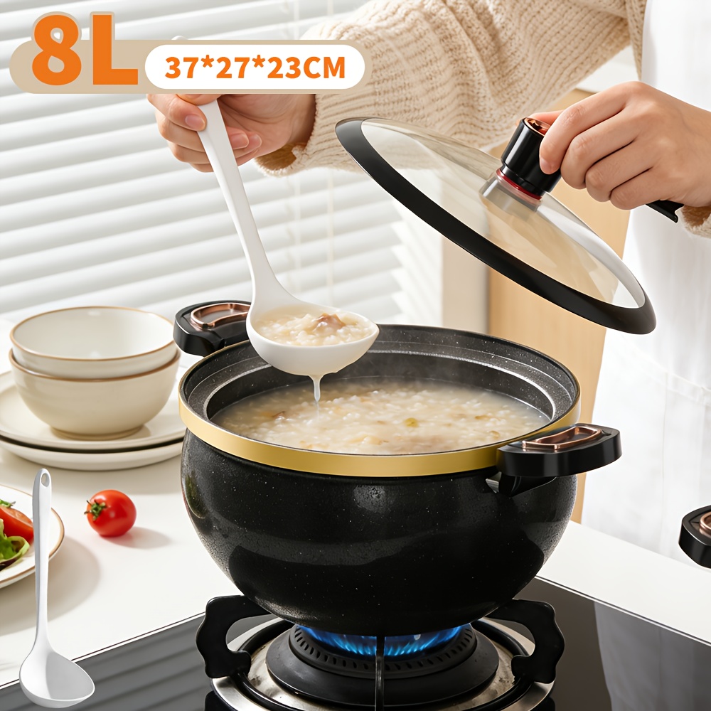 8 liter heavy duty         suitable for cooking and   multi functional with lid compatible with gas and induction cooktops   heat   ideal for modern kitchen use