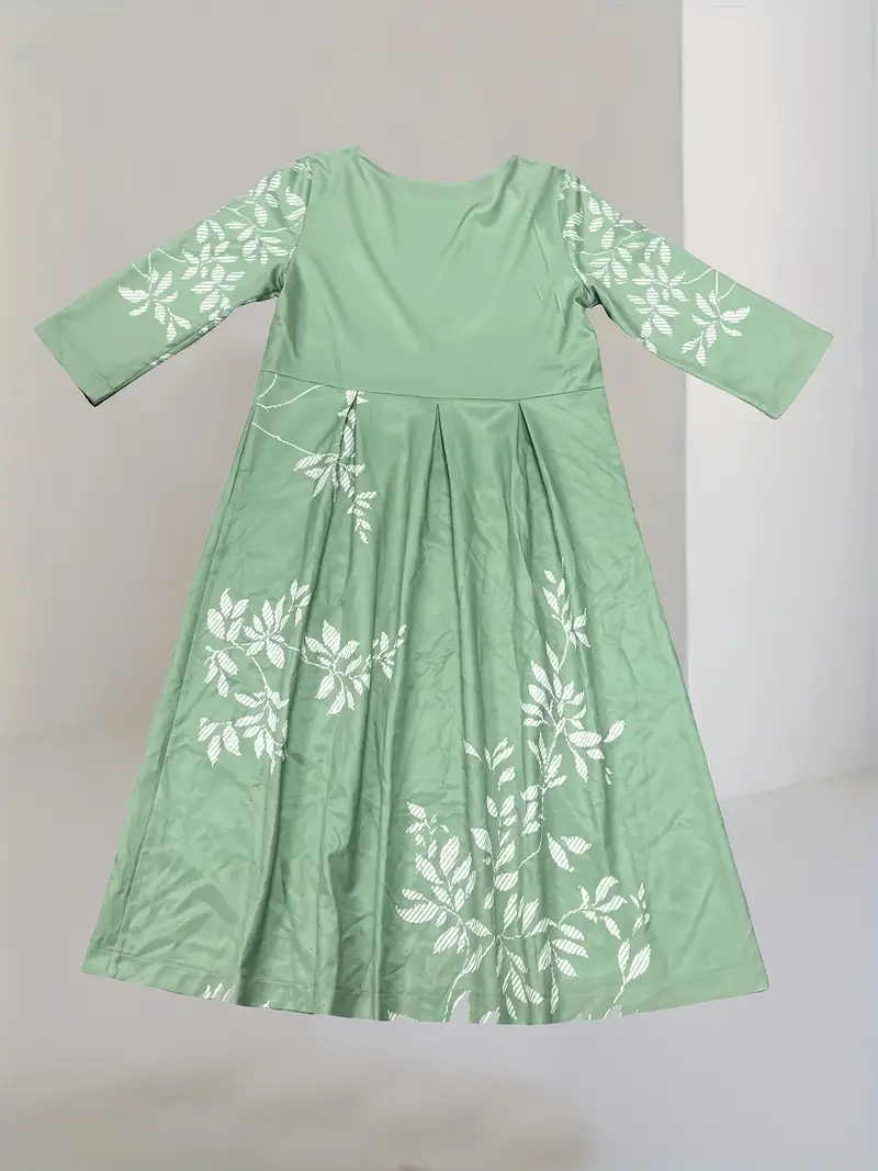 apricot green maxi dress Eucalyptus Print Tiered Maxi Dress