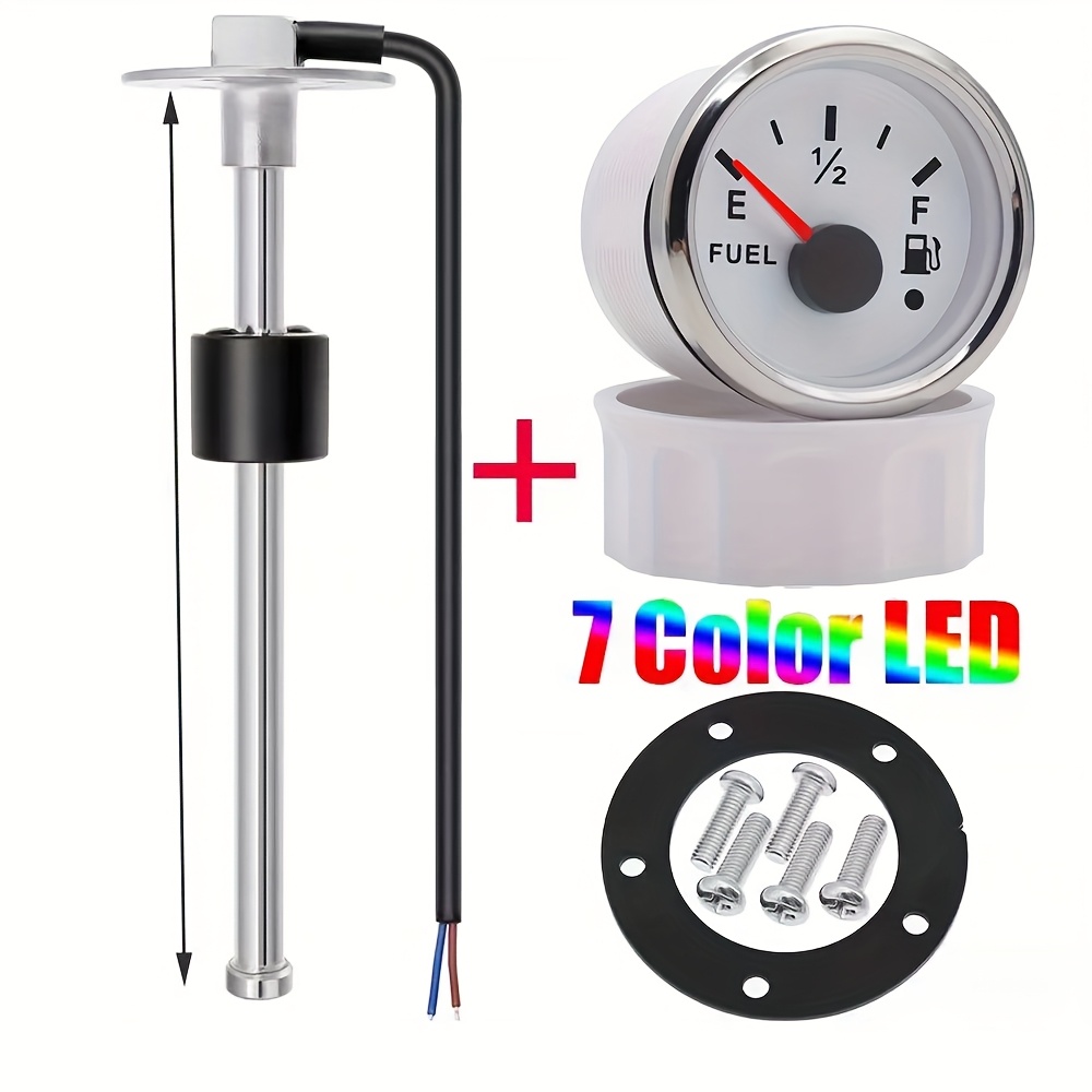 Stainless Level Sensor, Automotive Fuel Level Gauge, With Intelligent Low Warning Indicator, Suitable For Automobiles, Ships, Yachts, Generators, Fuel Level Sensor, Battery-free