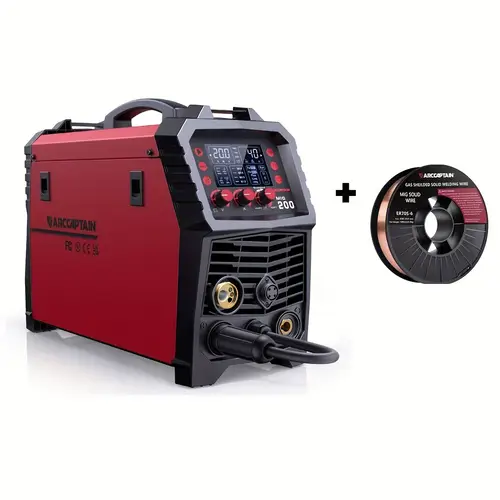 6 in 1 mig 250a 200a welder machine gas welders w flux core mig stick lift tig spot welding spool gun function