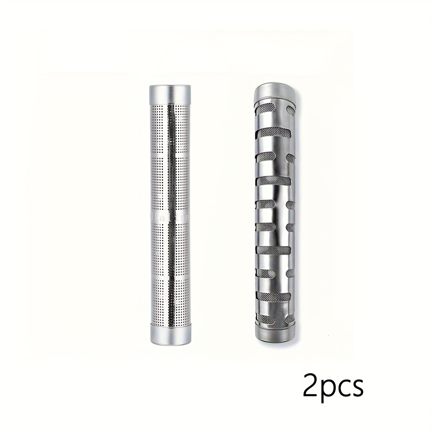 Image of Of 2 Stainless Steel Sticks, Portable With A , Filters Water, Measuring 5.19 Inches, Perfect For Travel And Outdoor Use