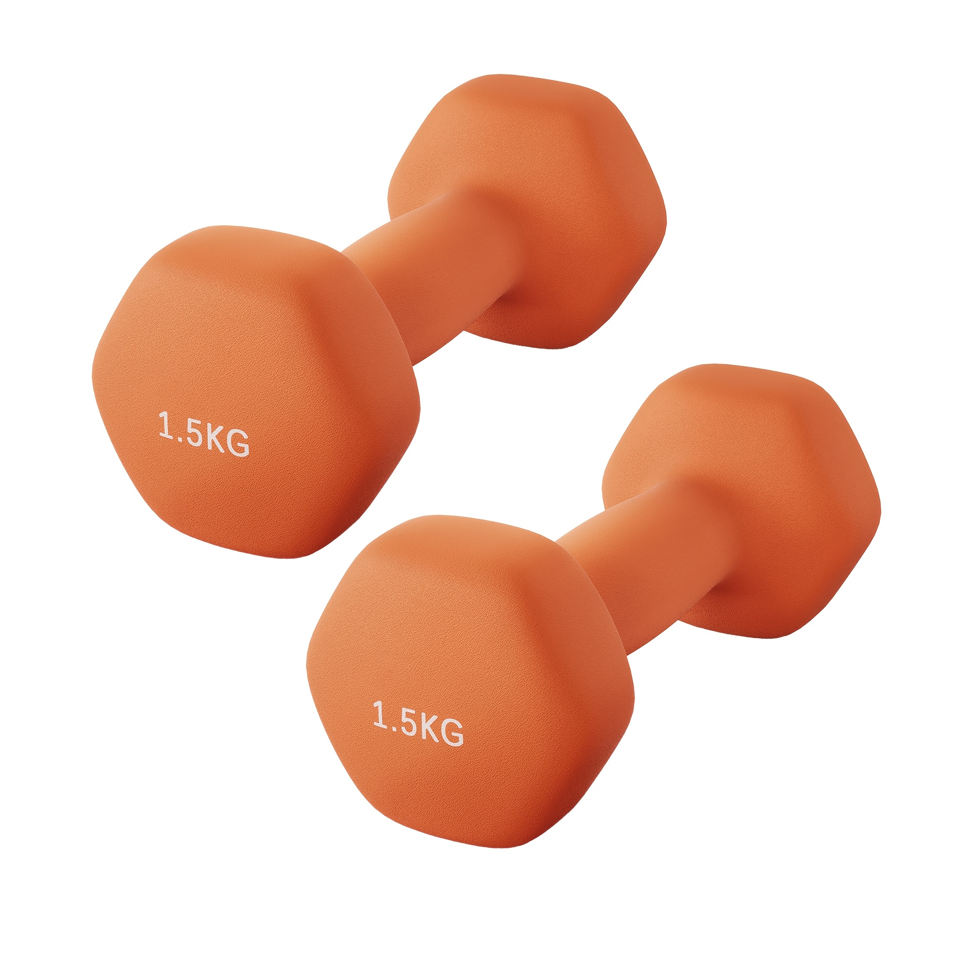 Image of Dumbbells, 2pcs Set Of Hexagonal Dumbbells With Non-slip Neoprene Coating, 1.5 Kg Each Dumbbell, Perfect For Strength Training, Workout And Fitness Training At Home