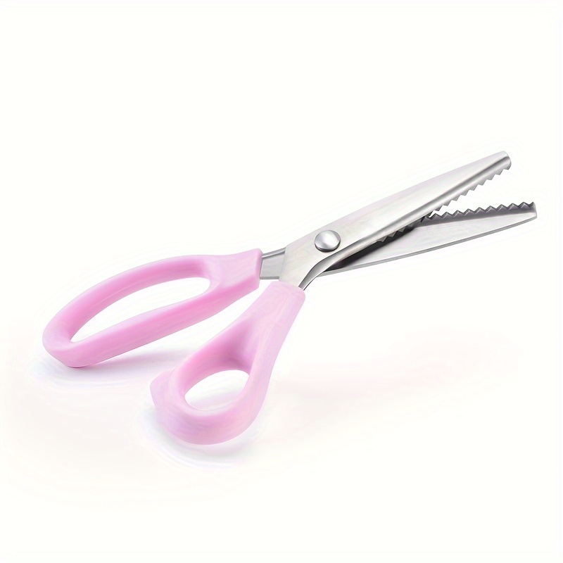 

1pc Professional Pink Pinking Shears With - Right-handed, Cutting Sewing Scissors For Crafts & Dressmaking, Fabric Cutting Scissors| Blade|precision Cutting Tool