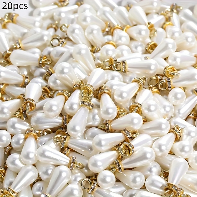 TEMU 60pcs/20pcs de 8*15 Mm Icières Acryliques Blanches Brillantes avec Sequins - Parfaites pour Boucles d'Oreilles Pendantes, , Bracelets et