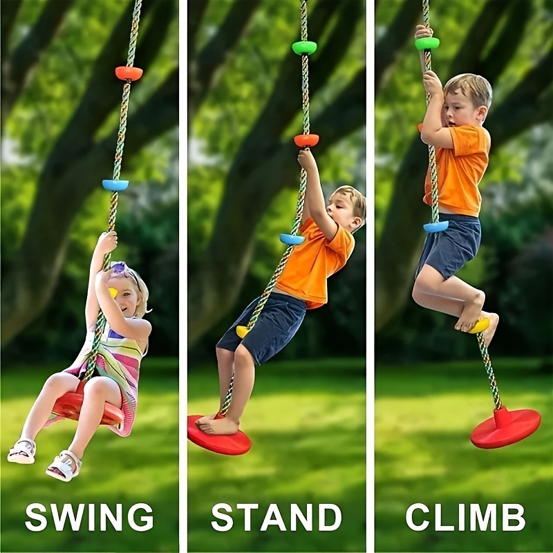 Swing Sets Outside 3 in 1 Climbing Rope Tree Swing Single - Temu