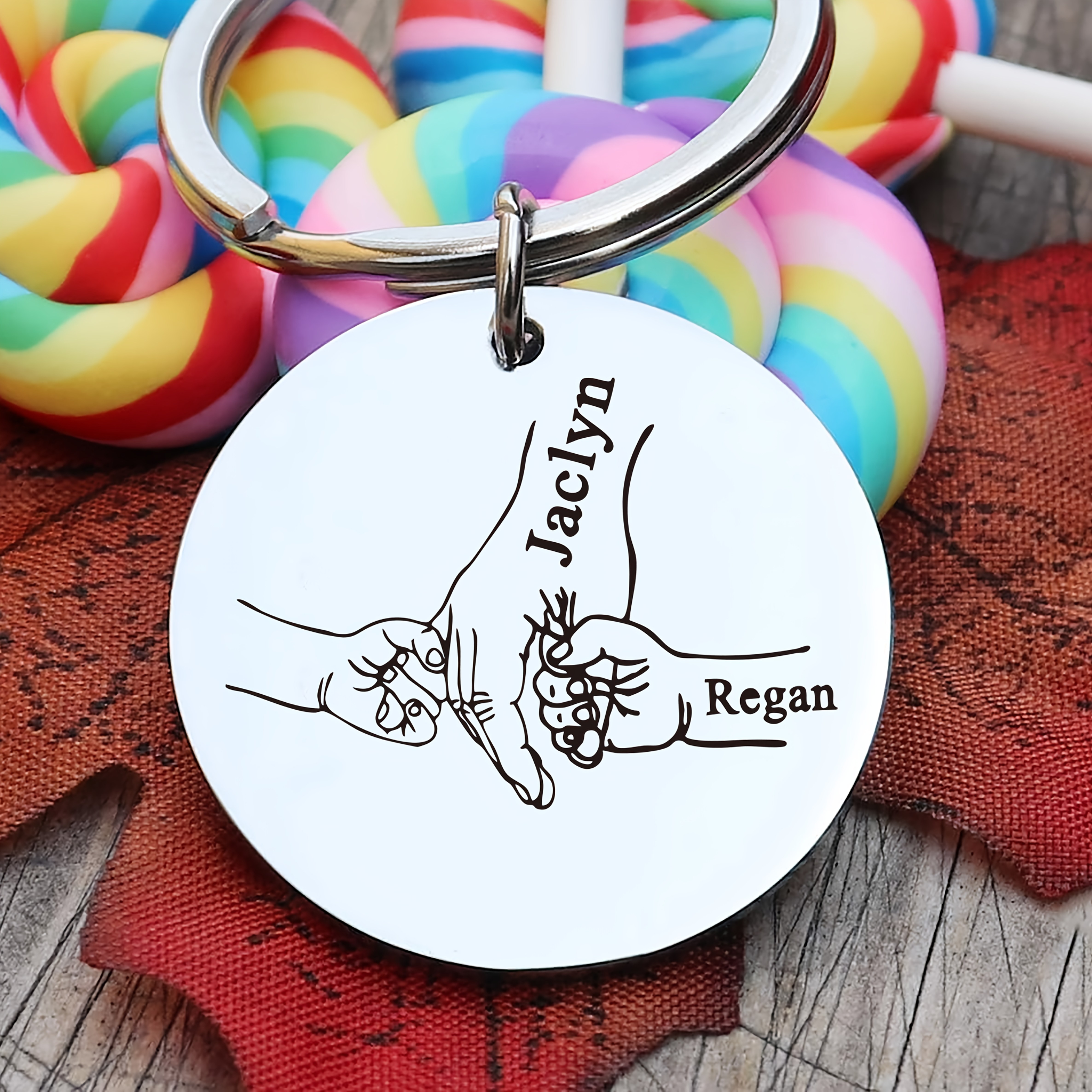 TEMU Portachiavi personalizzato in acciaio inossidabile - Regalo d'amore con inciso su richiesta, per del pap�, o speciali - Ciondolo per chiavi ed