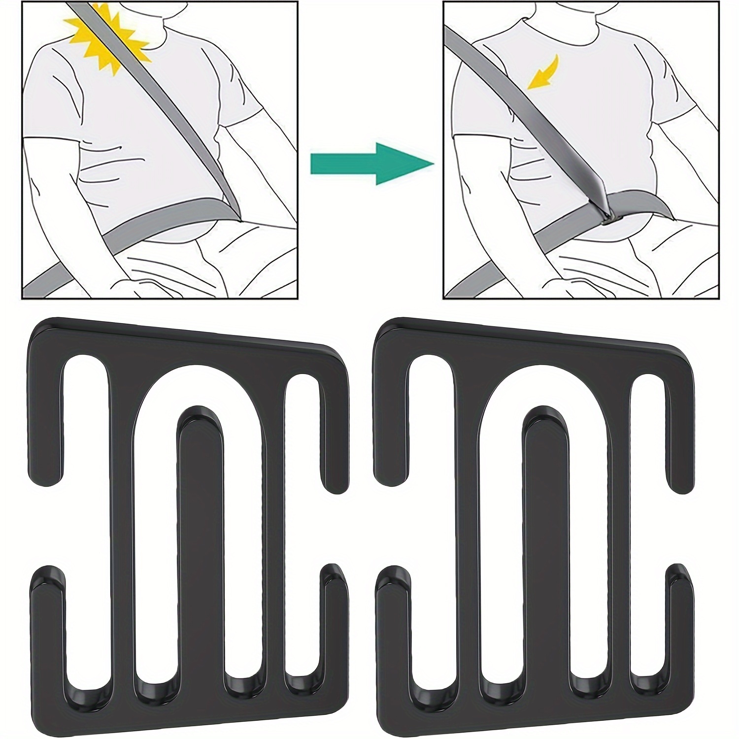 

2 Seat Belt Length Adjusters For All Models, Easy And Use