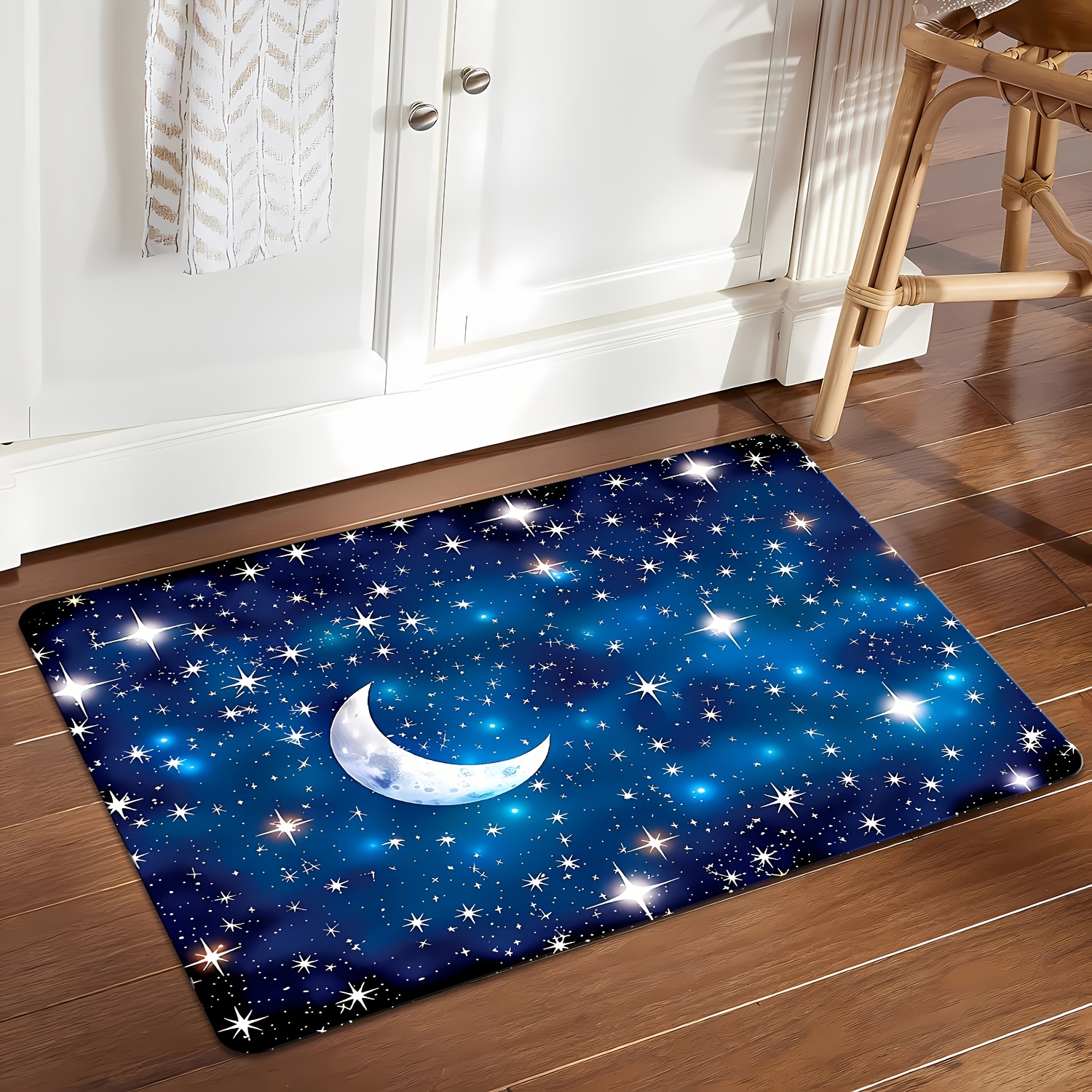 TEMU [product] 1pc, Starry Sky Pattern, Machine-washable Floor Carpet, Suitable For Living Room, Bedroom, And Dining Room - Adds And To Home And Room