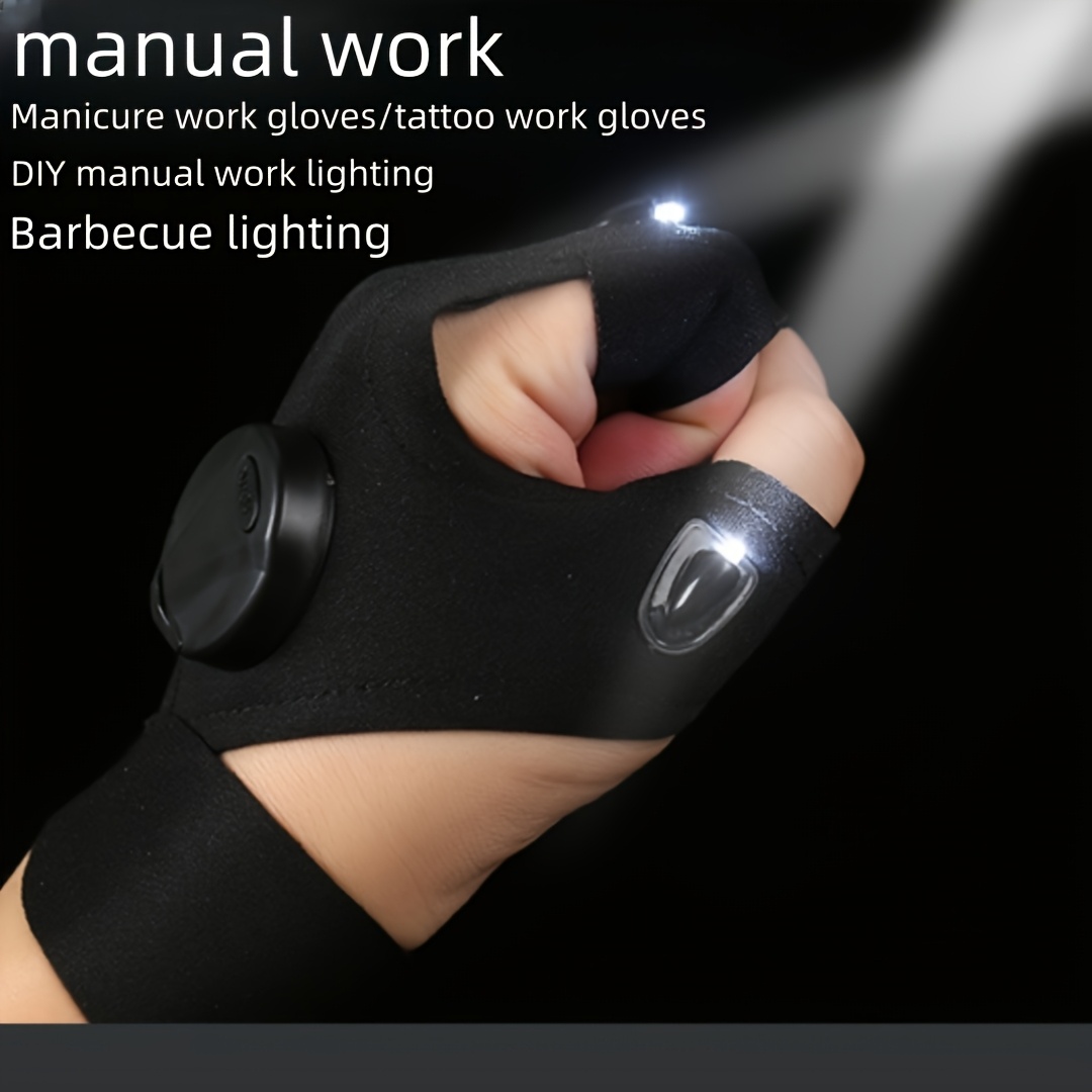 led light gloves breathable design – battery operated easy Temu