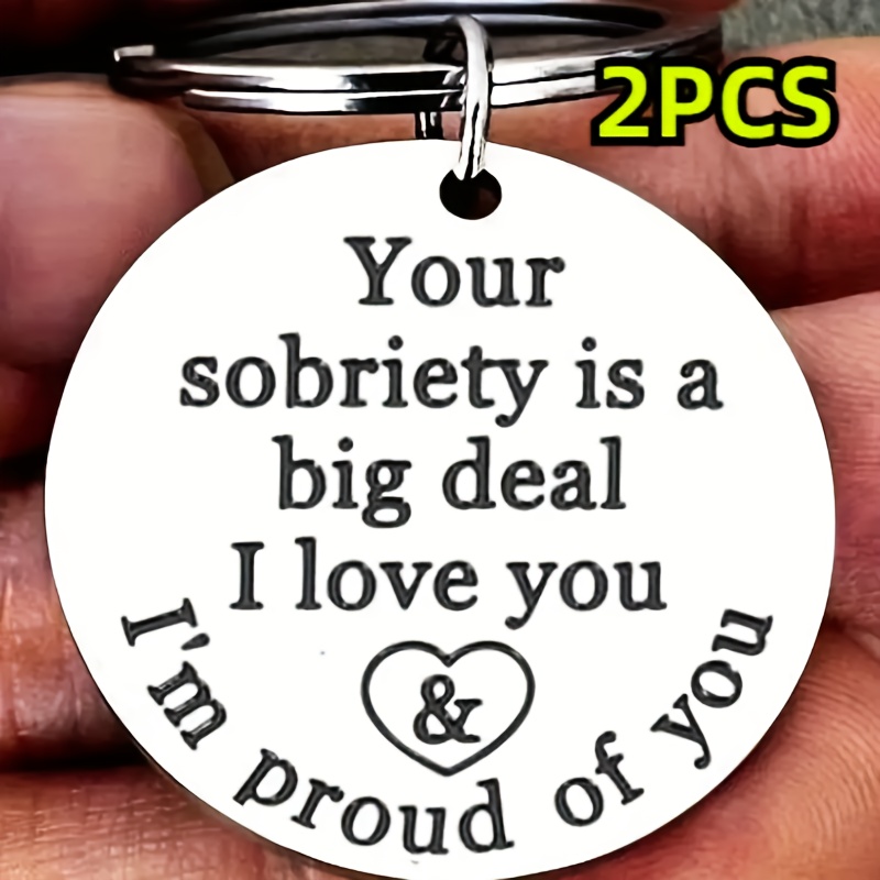 TEMU Set Of 2 Gifts Celebrating 1 Year Of Sobriety For Men And Women, Perfect For Anniversary Celebrations.&halloween, School Christmas