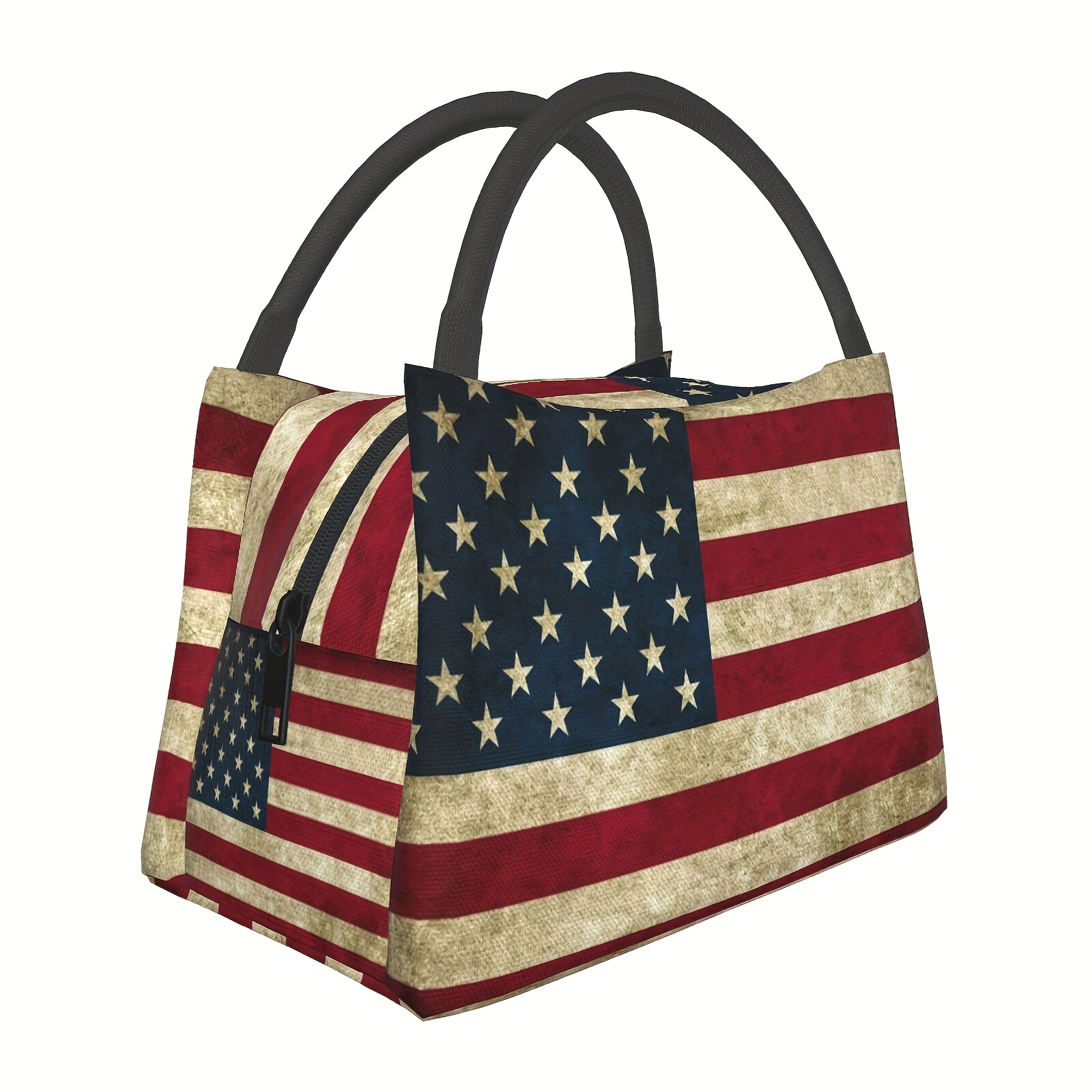 TEMU 1pc Vintage , Portable Reusable Cooler Bag, Cooler Bag, Insulated Lunch Bag For Camping Picnic Beach Essentials, Suitable For Home, Restaurant, Office, And Outdoor, 11x6.3x6.7in