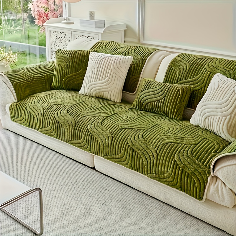 1pc plush non slip sofa cushion bohemian modern minimalist sofa protector machine washable durable fabric pet friendly fit for 1 2 3 4 seater sectional sofas vintage style for living room bedroom office decor details 3