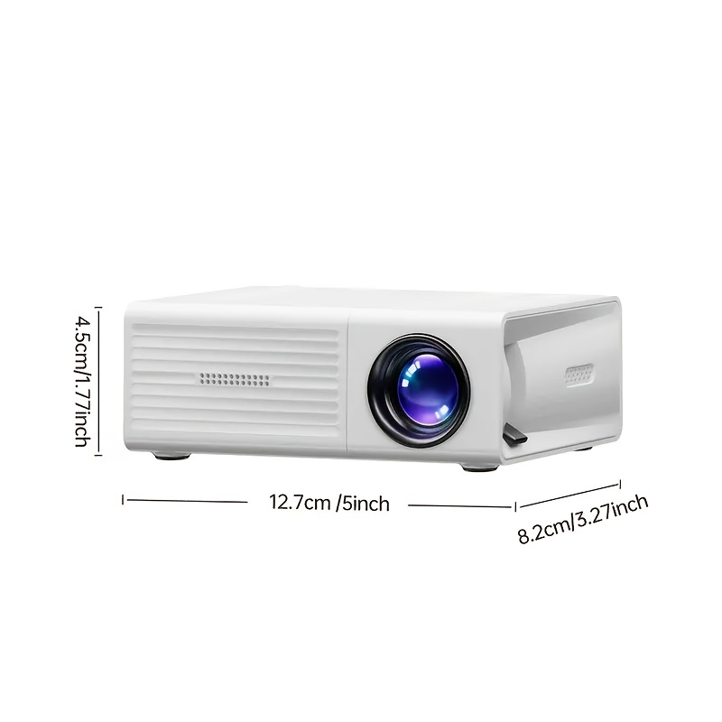 TEMU Portable Video Projector, Home Theater Projector, Mini Outdoor Projector, 1920 X 1080p Local Resolution, Supports Mobile Phone Projection,