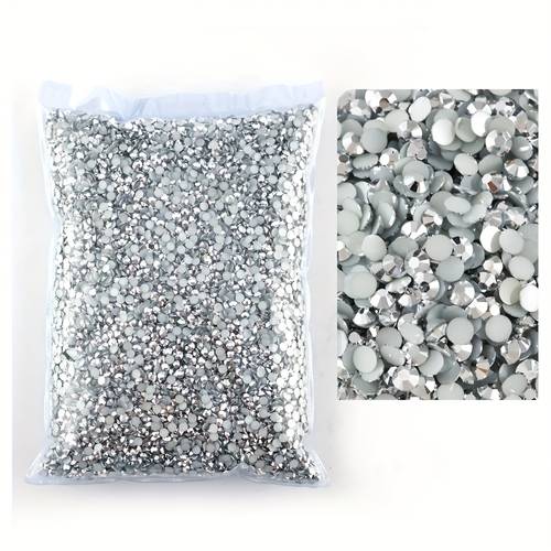 33 colors 2mm 4999pcs 3mm 4999pcs 4mm2499pcs 5mm 1499pcs 6mm 499pcs bulk wholesale of non thermal flat resin drills in bulk used for diy manicure luggage shoes and accessories