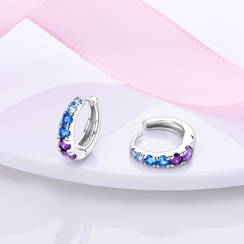 Women's 925 Silver Night Sky Gemstone Earrings, Gift