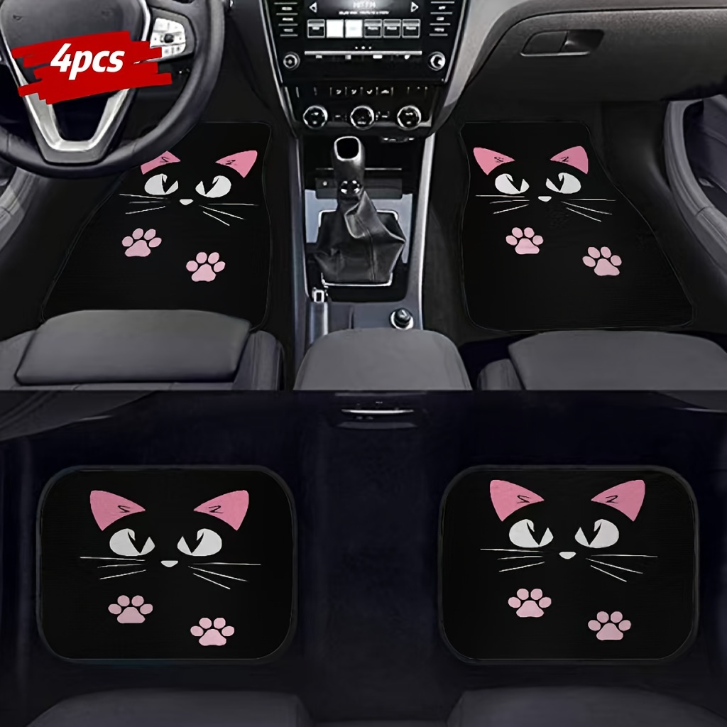 

4pcs Cat Car Floor Mats Set - , , & For , Trucks & Suvs - For