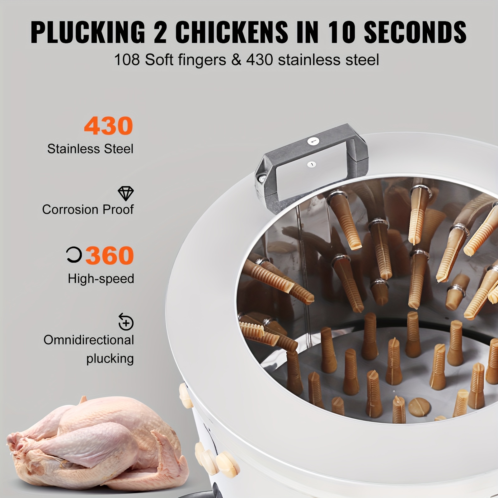 Olasme Chicken Plucker Machine 20 Stainless Steel Turkey