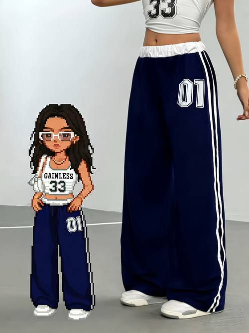 spring girls loose casual athletic pants athletic pants fashion loose casual trousers girls casual fashion long pants suitable for family back to opening season suitable for spring summer autumn